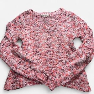 Aeropostale pink multicoloured stretchy knit sweater Size XS.